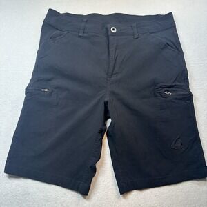Gerry Mens Tech Shorts  Black Size 36 Snap Button Outdoor Hiking Lightweight